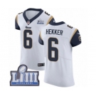 Men's Nike Los Angeles Rams #6 Johnny Hekker White Vapor Untouchable Elite Player Super Bowl LIII Bound NFL Jersey
