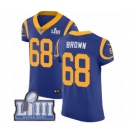 Men's Nike Los Angeles Rams #68 Jamon Brown Royal Blue Alternate Vapor Untouchable Elite Player Super Bowl LIII Bound NFL Jersey