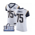 Men's Nike Los Angeles Rams #75 Deacon Jones White Vapor Untouchable Elite Player Super Bowl LIII Bound NFL Jersey