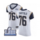 Men's Nike Los Angeles Rams #76 Rodger Saffold White Vapor Untouchable Elite Player Super Bowl LIII Bound NFL Jersey