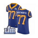 Men's Nike Los Angeles Rams #77 Andrew Whitworth Royal Blue Alternate Vapor Untouchable Elite Player Super Bowl LIII Bound NFL Jersey