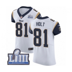Men's Nike Los Angeles Rams #81 Torry Holt White Vapor Untouchable Elite Player Super Bowl LIII Bound NFL Jersey