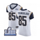 Men's Nike Los Angeles Rams #85 Jack Youngblood White Vapor Untouchable Elite Player Super Bowl LIII Bound NFL Jersey