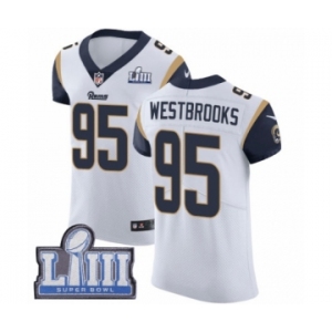 Men's Nike Los Angeles Rams #95 Ethan Westbrooks White Vapor Untouchable Elite Player Super Bowl LIII Bound NFL Jersey