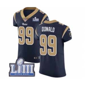 Men's Nike Los Angeles Rams #99 Aaron Donald Navy Blue Team Color Vapor Untouchable Elite Player Super Bowl LIII Bound NFL Jersey