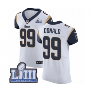 Men's Nike Los Angeles Rams #99 Aaron Donald White Vapor Untouchable Elite Player Super Bowl LIII Bound NFL Jersey
