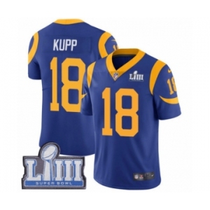 Men's Nike Los Angeles Rams #18 Cooper Kupp Royal Blue Alternate Vapor Untouchable Limited Player Super Bowl LIII Bound NFL Jersey