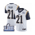 Men's Nike Los Angeles Rams #21 Aqib Talib White Vapor Untouchable Limited Player Super Bowl LIII Bound NFL Jersey