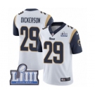 Men's Nike Los Angeles Rams #29 Eric Dickerson White Vapor Untouchable Limited Player Super Bowl LIII Bound NFL Jersey