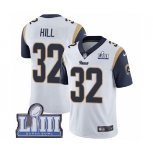 Men's Nike Los Angeles Rams #32 Troy Hill White Vapor Untouchable Limited Player Super Bowl LIII Bound NFL Jersey
