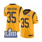 Men's Nike Los Angeles Rams #35 C.J. Anderson Limited Gold Rush Vapor Untouchable Super Bowl LIII Bound NFL Jersey