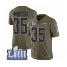 Men's Nike Los Angeles Rams #35 C.J. Anderson Limited Olive 2017 Salute to Service Super Bowl LIII Bound NFL Jersey