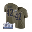 Men's Nike Los Angeles Rams #42 John Kelly Limited Olive 2017 Salute to Service Super Bowl LIII Bound NFL Jersey