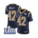 Men's Nike Los Angeles Rams #42 John Kelly Navy Blue Team Color Vapor Untouchable Limited Player Super Bowl LIII Bound NFL Jersey