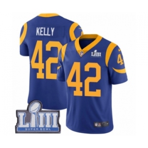 Men's Nike Los Angeles Rams #42 John Kelly Royal Blue Alternate Vapor Untouchable Limited Player Super Bowl LIII Bound NFL Jersey