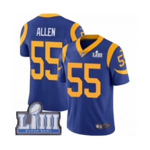 Men's Nike Los Angeles Rams #55 Brian Allen Royal Blue Alternate Vapor Untouchable Limited Player Super Bowl LIII Bound NFL Jersey