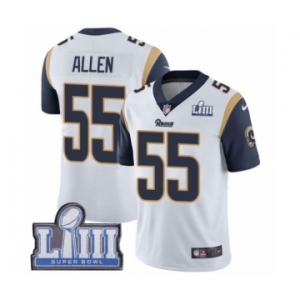 Men's Nike Los Angeles Rams #55 Brian Allen White Vapor Untouchable Limited Player Super Bowl LIII Bound NFL Jersey