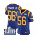 Men's Nike Los Angeles Rams #56 Dante Fowler Jr Royal Blue Alternate Vapor Untouchable Limited Player Super Bowl LIII Bound NFL Jersey