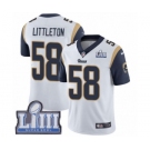 Men's Nike Los Angeles Rams #58 Cory Littleton White Vapor Untouchable Limited Player Super Bowl LIII Bound NFL Jersey