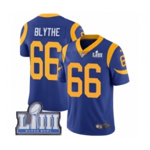 Men's Nike Los Angeles Rams #66 Austin Blythe Royal Blue Alternate Vapor Untouchable Limited Player Super Bowl LIII Bound NFL Jersey