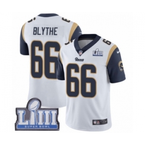 Men's Nike Los Angeles Rams #66 Austin Blythe White Vapor Untouchable Limited Player Super Bowl LIII Bound NFL Jersey
