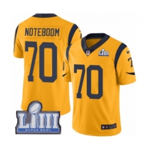 Men's Nike Los Angeles Rams #70 Joseph Noteboom Limited Gold Rush Vapor Untouchable Super Bowl LIII Bound NFL Jersey