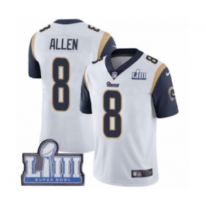 Men's Nike Los Angeles Rams #8 Brandon Allen White Vapor Untouchable Limited Player Super Bowl LIII Bound NFL Jersey