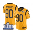 Men's Nike Los Angeles Rams #90 Michael Brockers Limited Gold Rush Vapor Untouchable Super Bowl LIII Bound NFL Jersey