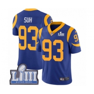 Men's Nike Los Angeles Rams #93 Ndamukong Suh Royal Blue Alternate Vapor Untouchable Limited Player Super Bowl LIII Bound NFL Jersey