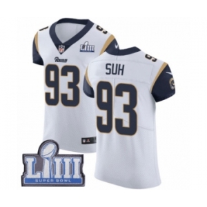 Men's Nike Los Angeles Rams #93 Ndamukong Suh White Vapor Untouchable Elite Player Super Bowl LIII Bound NFL Jersey