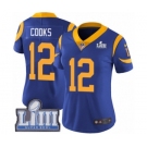 Women's Nike Los Angeles Rams #12 Brandin Cooks Royal Blue Alternate Vapor Untouchable Limited Player Super Bowl LIII Bound NFL Jersey
