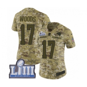 Women's Nike Los Angeles Rams #17 Robert Woods Limited Camo 2018 Salute to Service Super Bowl LIII Bound NFL Jersey