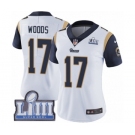 Women's Nike Los Angeles Rams #17 Robert Woods White Vapor Untouchable Limited Player Super Bowl LIII Bound NFL Jersey