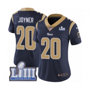 Women's Nike Los Angeles Rams #20 Lamarcus Joyner Navy Blue Team Color Vapor Untouchable Limited Player Super Bowl LIII Bound NFL Jersey