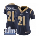 Women's Nike Los Angeles Rams #21 Nolan Cromwell Navy Blue Team Color Vapor Untouchable Limited Player Super Bowl LIII Bound NFL Jersey