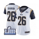 Women's Nike Los Angeles Rams #26 Mark Barron White Vapor Untouchable Limited Player Super Bowl LIII Bound NFL Jersey