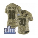 Women's Nike Los Angeles Rams #30 Todd Gurley Limited Camo 2018 Salute to Service Super Bowl LIII Bound NFL Jersey
