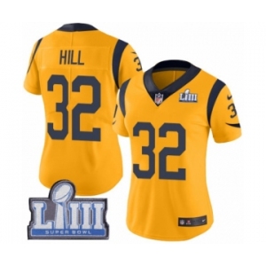 Women's Nike Los Angeles Rams #32 Troy Hill Limited Gold Rush Vapor Untouchable Super Bowl LIII Bound NFL Jersey