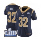 Women's Nike Los Angeles Rams #32 Troy Hill Navy Blue Team Color Vapor Untouchable Limited Player Super Bowl LIII Bound NFL Jersey