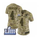 Women's Nike Los Angeles Rams #4 Greg Zuerlein Limited Camo 2018 Salute to Service Super Bowl LIII Bound NFL Jersey