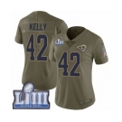 Women's Nike Los Angeles Rams #42 John Kelly Limited Olive 2017 Salute to Service Super Bowl LIII Bound NFL Jersey