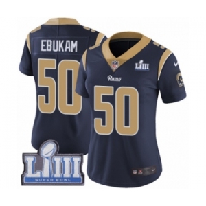 Women's Nike Los Angeles Rams #50 Samson Ebukam Navy Blue Team Color Vapor Untouchable Limited Player Super Bowl LIII Bound NFL Jersey