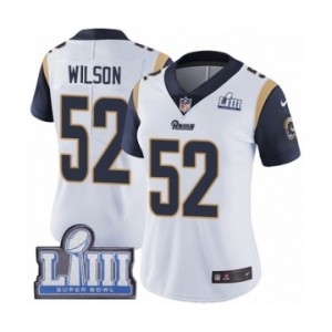 Women's Nike Los Angeles Rams #52 Ramik Wilson White Vapor Untouchable Limited Player Super Bowl LIII Bound NFL Jersey