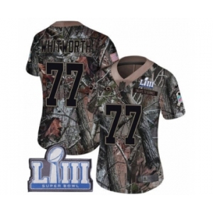 Women's Nike Los Angeles Rams #77 Andrew Whitworth Camo Rush Realtree Limited Super Bowl LIII Bound NFL Jersey
