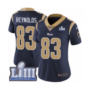 Women's Nike Los Angeles Rams #83 Josh Reynolds Navy Blue Team Color Vapor Untouchable Limited Player Super Bowl LIII Bound NFL Jersey