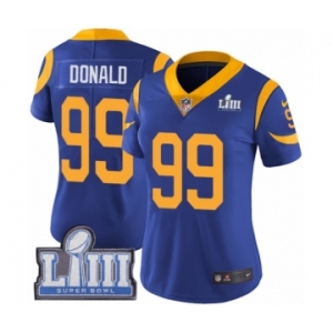 Women's Nike Los Angeles Rams #99 Aaron Donald Royal Blue Alternate Vapor Untouchable Limited Player Super Bowl LIII Bound NFL Jersey