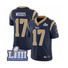 Youth Nike Los Angeles Rams #17 Robert Woods Navy Blue Team Color Vapor Untouchable Limited Player Super Bowl LIII Bound NFL Jersey