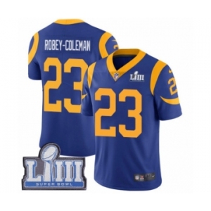 Youth Nike Los Angeles Rams #23 Nickell Robey-Coleman Royal Blue Alternate Vapor Untouchable Limited Player Super Bowl LIII Bound NFL Jersey