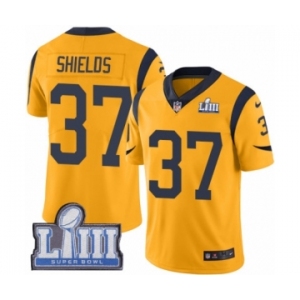 Youth Nike Los Angeles Rams #37 Sam Shields Limited Gold Rush Vapor Untouchable Super Bowl LIII Bound NFL Jersey