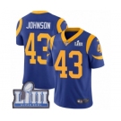 Youth Nike Los Angeles Rams #43 John Johnson Royal Blue Alternate Vapor Untouchable Limited Player Super Bowl LIII Bound NFL Jersey
